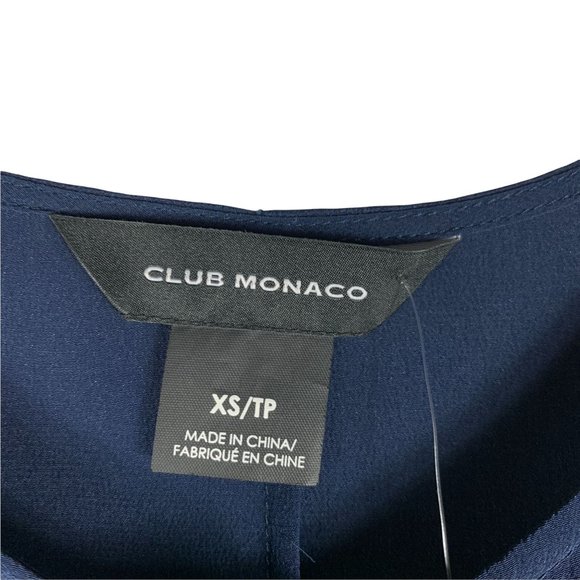 NWT Club Monaco Mabetta 100% Silk Shirt in Canyon Blue - Picture 3 of 8